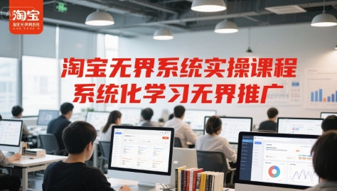 淘宝无界系统实操课程，系统化学习无界推广-逃离打工