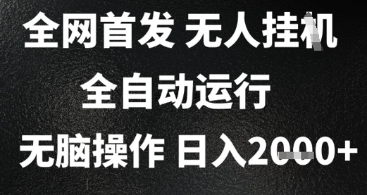 2025首发无人挂G项目，日入2k+，全自动运行，无脑操作，长期稳定 小白可玩【揭秘】-逃离打工