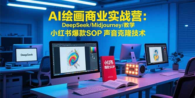 AI绘画商业实战营：DeepSeek/Midjourney/教学 小红书爆款SOP 声音克隆技术-逃离打工