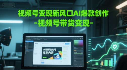 视频号变现新风口AI爆款创作-视频号带货变现-逃离打工