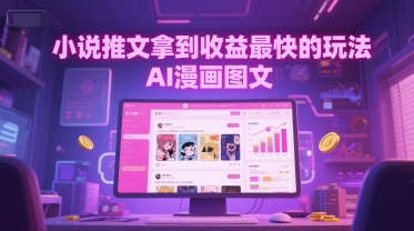 小说推文拿到收益最快的玩法，AI漫画图文-逃离打工