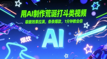 用AI制作荒诞打斗类视频，吸睛效果拉满，条条爆款，1分钟教会你-逃离打工
