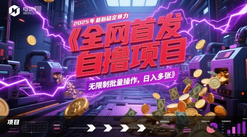 全网首发，2025年最新稳定暴力全自动自撸项目，无限制批量操作，日入多张【揭秘】-逃离打工