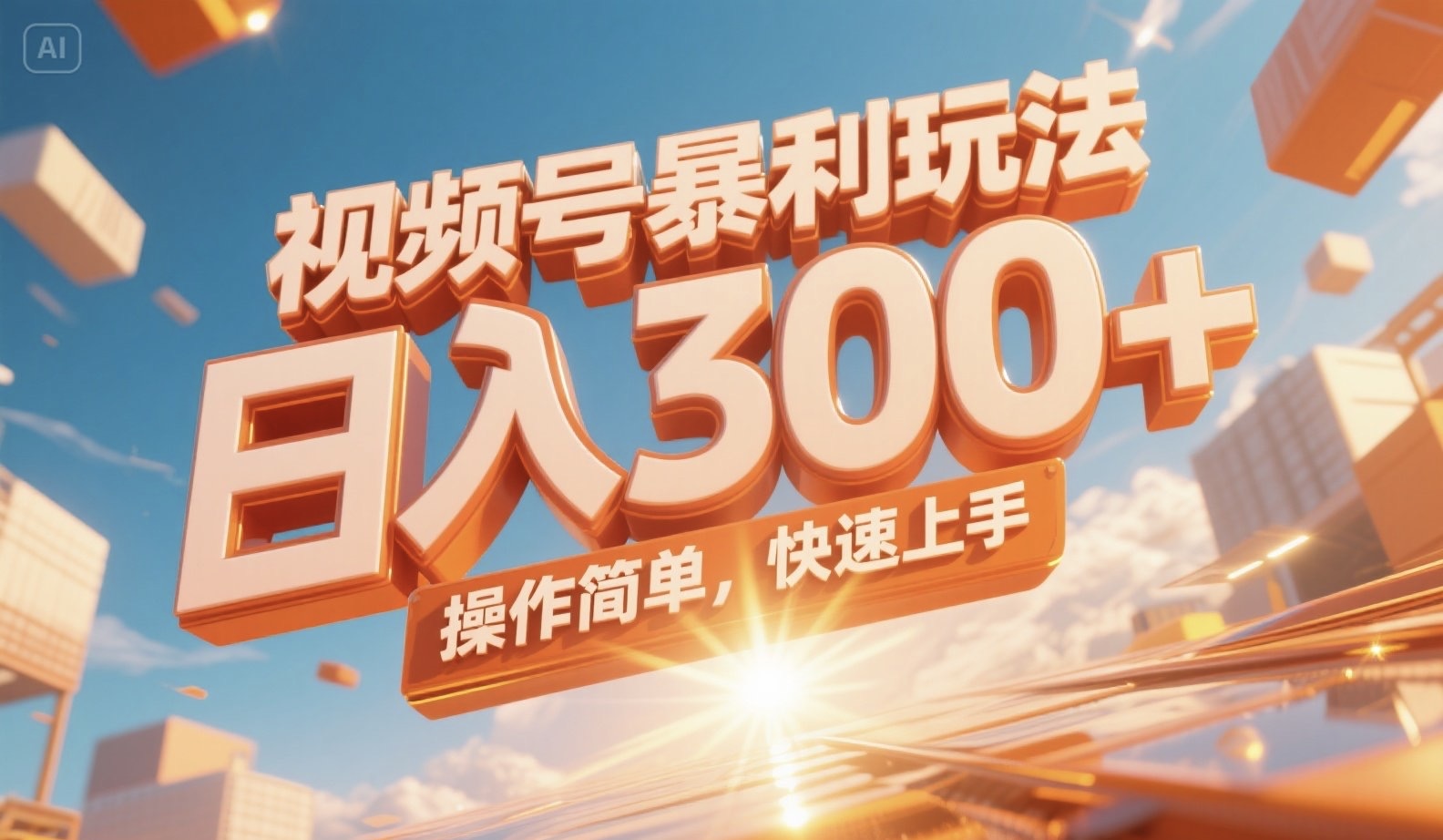 视频号暴利玩法，日入300+，操作简单，快速上手。-逃离打工