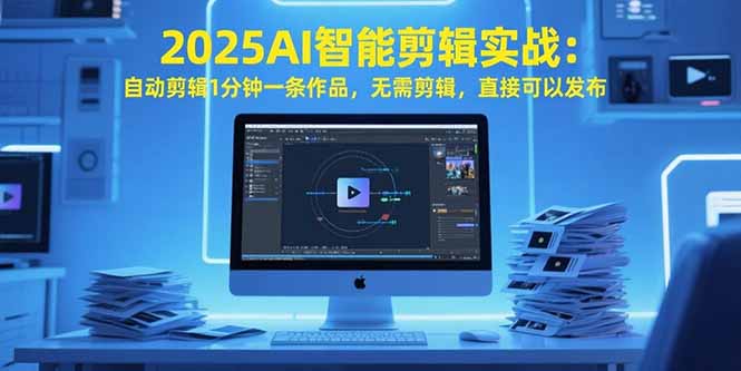 2025AI智能剪辑实战：自动剪辑1分钟一条作品，无需剪辑，直接可以发布-逃离打工