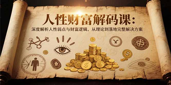 人性财富解码课6.0：深度解析人性弱点与财富逻辑，理论到落地完整解决方案-逃离打工