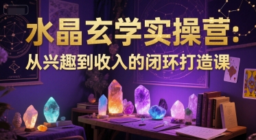 水晶玄学实操营：从兴趣到收入的闭环打造课-逃离打工