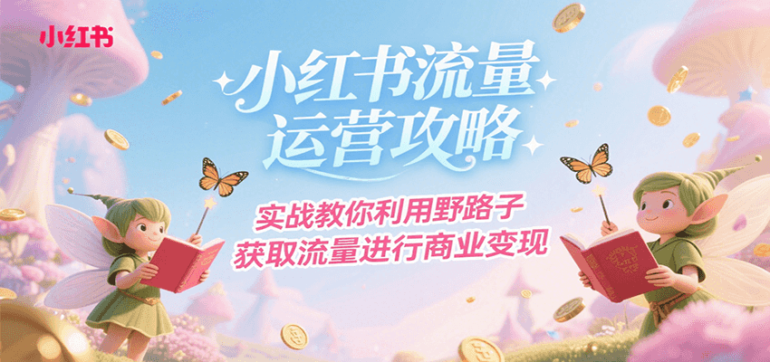 小红书流量运营攻略，实战教你利用野路子获取流量进行商业变现-逃离打工