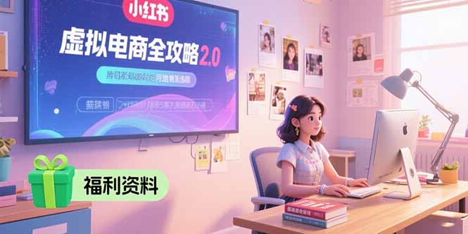虚拟电商全攻略2.0，开店选品实操流程，账号定位、货源发布、笔记发布技巧-逃离打工