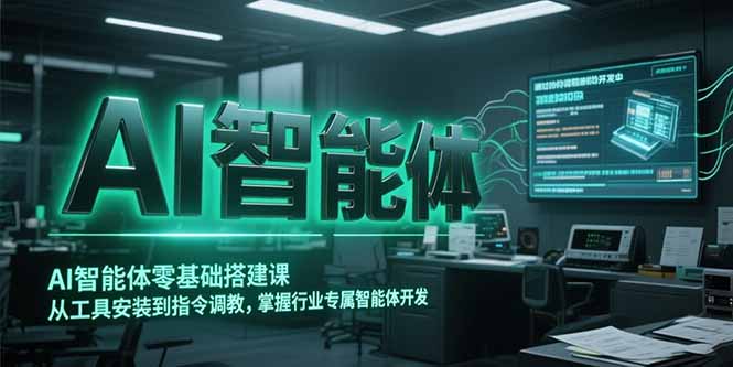 AI智能体零基础搭建课，从工具安装到指令调教，掌握行业专属智能体开发…-逃离打工