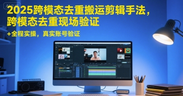 2025跨模态去重搬运剪辑手法，跨模态去重现场验证 +全程实操，真实账号验证-逃离打工