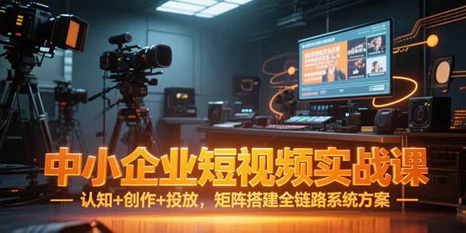 中小企业短视频实战课，认知+创作+投放，矩阵搭建全链路系统方案-逃离打工