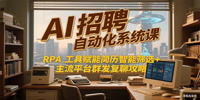 AI招聘自动化系统课，RPA工具赋能简历智能筛选+主流平台群发复聊全攻略-逃离打工