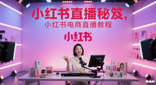 小红书直播秘笈，小红书电商直播教程-逃离打工