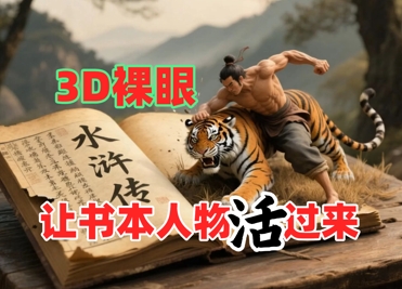 书本人物裸眼3D视频，新的玩法，流量超猛，保姆级教程-逃离打工