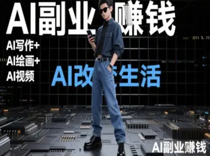 AI改变生活(Ai写作+AI绘画+Ai视频)，AI副业挣钱-逃离打工