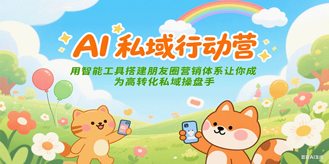 AI私域行动营：用智能工具搭建朋友圈营销体系让你成为高转化私域操盘手-逃离打工