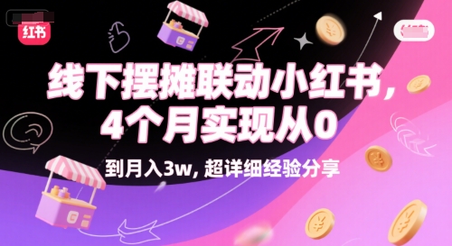 线下摆摊联动小红书，4 个月实现从 0 到月入3w，超详细经验分享-逃离打工