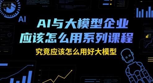 AI与大模型企业应该怎么用系列课程，究竟应该怎么用好大模型-逃离打工