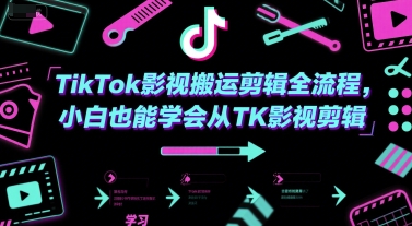 TikTok影视搬运剪辑全流程，小白也能学会从TK影视剪辑-逃离打工