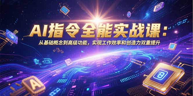 AI指令全能实战课：从基础概念到高级功能，实现工作效率和创造力双重提升-逃离打工