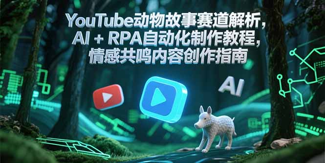 YouTube动物故事赛道解析，AI+RPA自动化制作教程，情感共鸣内容创作指南-逃离打工