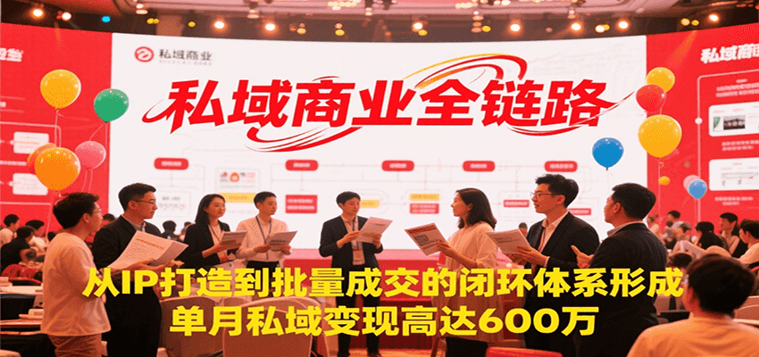 私域商业全链路，从IP打造到批量成交的闭环体系形成，单月私域变现600万-逃离打工