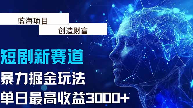 抖音新赛道，暴力掘金玩法，单日收益最高3000+-逃离打工