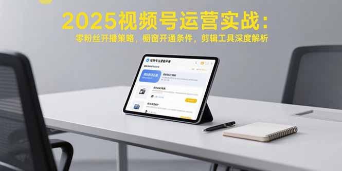 2025视频号运营实战：零粉丝开播策略，橱窗开通条件，剪辑工具深度解析-逃离打工