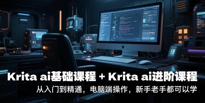 krita ai基础课程+Krita ai进阶课程，从入门到精通，电脑端操作，新手老手都可以学-逃离打工