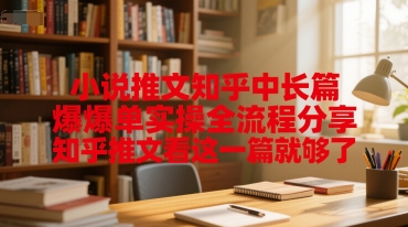 小说推文知乎中长篇爆单实操全流程分享，知乎推文看这一篇就够了-逃离打工