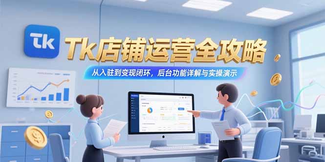 Tk店铺运营全攻略，从入驻到变现闭环，后台功能详解与实操演示-逃离打工