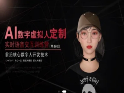 AI数字虚拟人定制，实时语音交互训练营(零基础)，前沿核心数字人开发技术-逃离打工