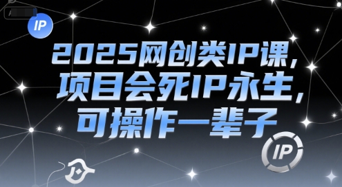 2025网创类IP课，项目会死IP永生，可操作一辈子-逃离打工