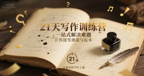 21天写作训练营，​一站式解决难题，让你提笔就能写起来-逃离打工