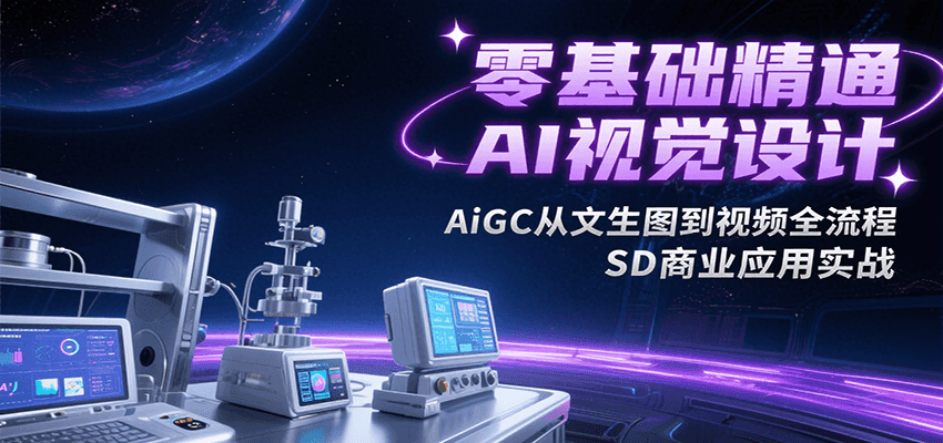 零基础精通AI视觉设计，AiGC从文生图到视频全流程，SD商业应用实战-逃离打工