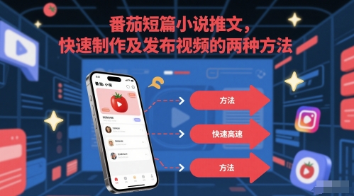 番茄短篇小说推文，快速制作及发布视频的两种方法-逃离打工