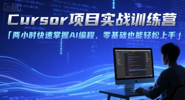 Cursor项目实战训练营，两小时快速掌握AI编程，零基础也能轻松上手-逃离打工