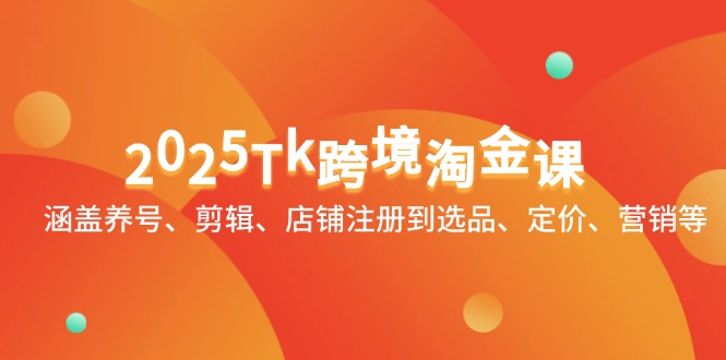 2025Tk跨境淘金课：涵盖养号、剪辑、店铺注册到选品、定价、营销等-逃离打工