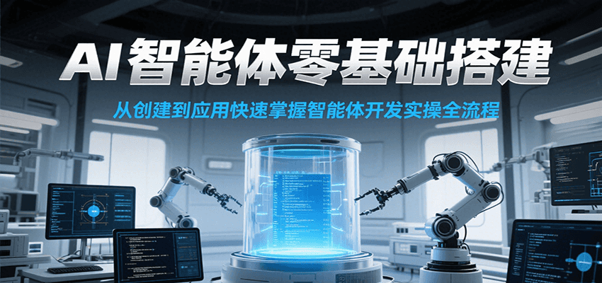 AI智能体零基础搭建实操课，从创建到应用快速掌握智能体开发全流程！-逃离打工