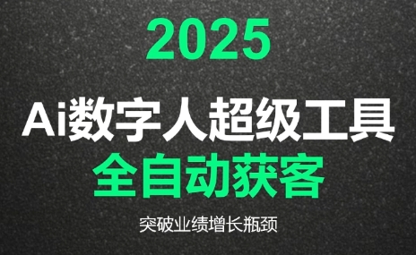2025Ai数字人工具自动获客-逃离打工