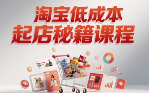 淘宝低成本起店系统课，助你快速起店，实现弯道超车-逃离打工