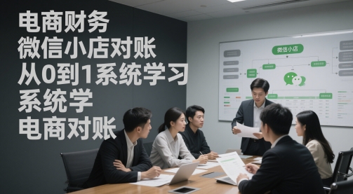 电商财务微信小店对账，从0到1系统学习电商对账-逃离打工