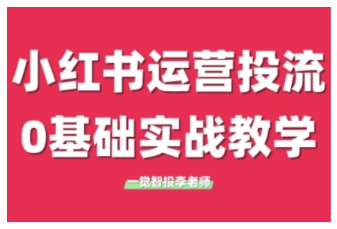小红书运营投流，小红书广告投放从0到1的实战课，学完即可开始投放(更新)-逃离打工
