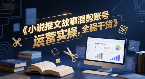 小说推文故事混剪账号运营实操，全程干货-逃离打工