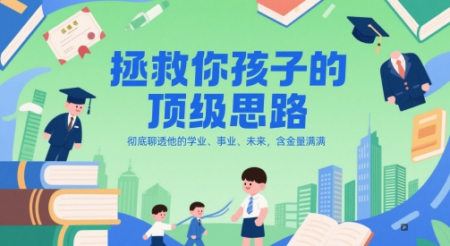 付费文章：拯救你孩子的顶级思路，彻底聊透他的学业、事业、未来，含金量满满-逃离打工
