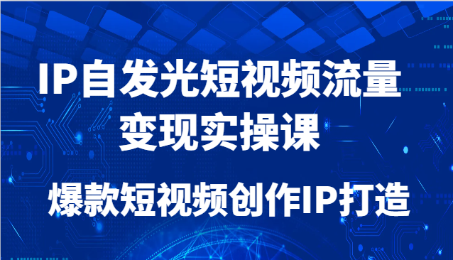 IP自发光短视频流量变现实操课，爆款短视频创作IP打造-逃离打工