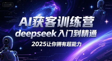 AI获客训练营，deepseek入门到精通，2025让你拥有超能力-逃离打工