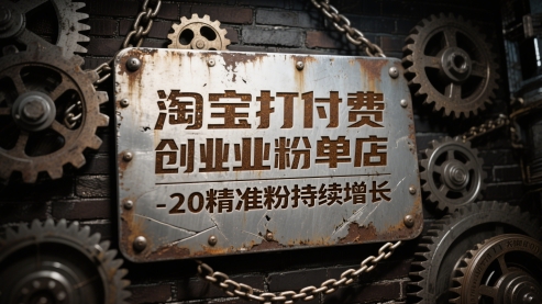 淘宝打付费创业粉单店每天稳定10-20精准粉持续增长【揭秘】-逃离打工