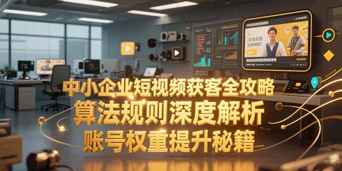 中小企业短视频获客全攻略，算法规则深度解析，账号权重提升秘籍-逃离打工